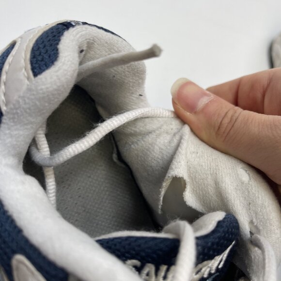 Y2K VTG Saucony Chunky Dad Sneakers Running Shoes Retro White / Blue Wom 8 Read - Picture 11 of 16